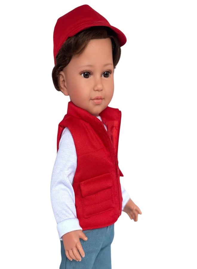 MBD Kennedy and Friends Complete Outfits for 18 Inch Fashion Girl Dolls- 18 Inch Doll Clothes That Fits All 18 Inch Dolls (Red Set for Boys) - Image 3